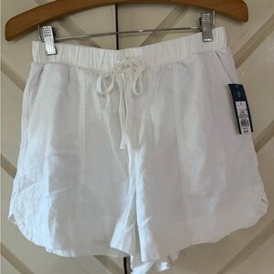 Universal Thread White High-Waist Linen Drawstring Shorts